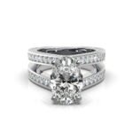 950 Platinum 4.2ct Oval Natural Diamond Halo Engagement Ring