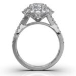 950 Platinum 2ct Super Cut Natural Diamond Halo Engagement Ring - Image 5