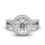 950 Platinum 2ct Super Cut Natural Diamond Micro Prong Engagement Ring