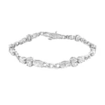 950 Platinum 8.33ct Oval And Marquise Moissanite Diamond Bracelet
