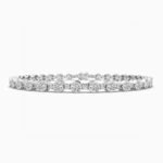 950 Platinum 1.75ct Round Moissanite Diamond Tennis Bracelet