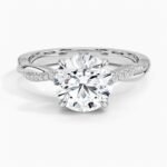950 Platinum 2.50ct Round Cut Natural Diamond Infinity Shank Ring