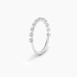 950 Platinum 0.38ct Round Natural Diamond Prong Anniversary Ring - Image 3