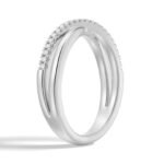 950 Platinum 0.40ct Round Brilliant Natural Diamond Band - Image 3