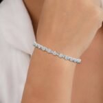 950 Platinum 1.75ct Round Moissanite Diamond Tennis Bracelet - Image 2