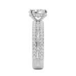 950 Platinum 2.14ct Oval Natural Diamond Solitaire & Pave Engagement Ring - Image 2