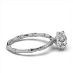 950 Platinum 2ct Round Natural Diamond Micro Prong Engagement Ring - Image 4
