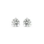950 Platinum 6ct Moissanite Diamond Martini Pushback Earrings - Image 3