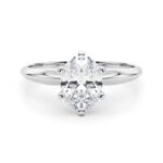 950 Platinum 1ct Oval-Cut Moissanite Diamond Solitaire Ring