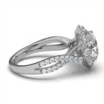 950 Platinum 2ct Super Cut Natural Diamond Halo Engagement Ring - Image 4