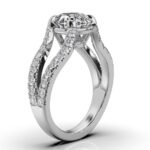 950 Platinum 2ct Super Cut Natural Diamond Split Shank Engagement Ring - Image 3