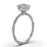 950 Platinum 2ct Round Natural Diamond Micro Prong Engagement Ring - Image 3