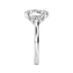 950 Platinum 2.72ct Oval Natural Diamond Three Stone Engagement Ring - Image 3