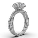 950 Platinum 2ct Super Cut Natural Diamond Halo Engagement Ring - Image 2