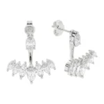 950 Platinum 2.08ct Marquise Moissanite Diamond Earrings - Image 2