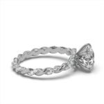 950 Platinum 2ct Round Natural Diamond Split Shank Engagement Ring - Image 3