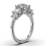 950 Platinum 2ct Round Natural Diamond Prong Engagement Ring - Image 3