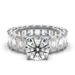 950 Platinum 2ct Super Cut Moissanite Diamond Round Ring - Image 2