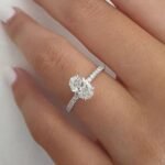 950 Platinum 2.95ct Oval Natural Diamond Hidden Halo Engagement Ring - Image 4