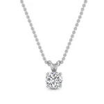 950 Platinum 0.78ct Brilliant-Cut Lab Diamond Solitaire Pendant Necklace