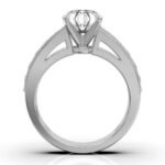 950 Platinum 2.6ct Round Natural Diamond Prong Engagement Ring - Image 4