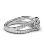 950 Platinum 2ct Super Cut Natural Diamond Split Shank Engagement Ring - Image 2