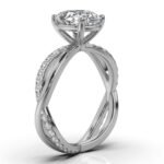 950 Platinum 2ct Super Cut Natural Diamond Micro Prong Engagement Ring - Image 2