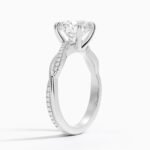 950 Platinum 2.50ct Round Cut Natural Diamond Infinity Shank Ring - Image 2