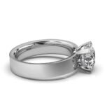950 Platinum 2ct Round Moissanite Diamond Solitaire Engagement Ring - Image 4