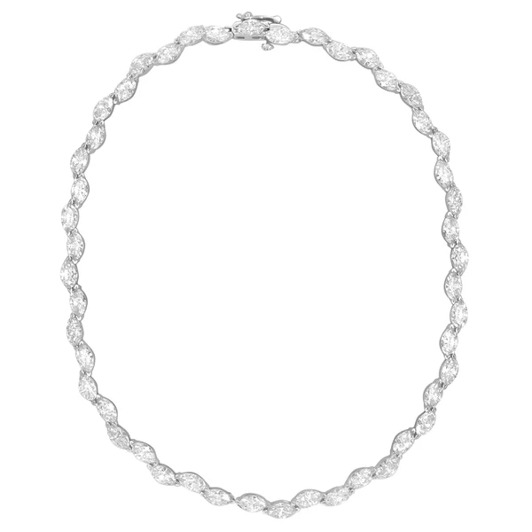 950 Platinum 31.27ct Marquise Lab Diamond Necklace