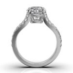950 Platinum 2ct Super Cut Natural Diamond Split Shank Engagement Ring - Image 4
