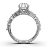 950 Platinum 2ct Round Natural Diamond Halo Engagement Ring - Image 4