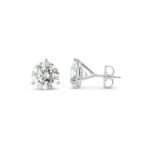 950 Platinum 6ct Moissanite Diamond Martini Pushback Earrings