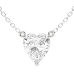 950 Platinum 1.19ct Heart Lab Diamond Love Gift Pendant