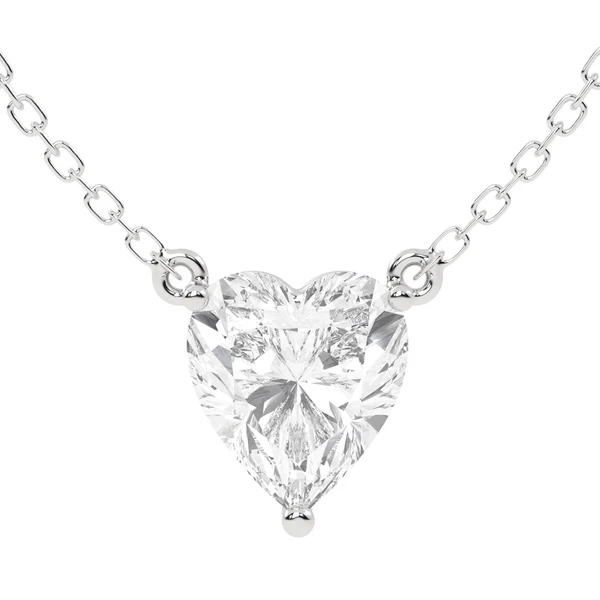 950 Platinum 1.19ct Heart Lab Diamond Love Gift Pendant