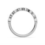 950 Platinum 1.05ct Pear Cut Natural Diamond Infinity Half Eternity Band - Image 3
