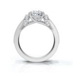 950 Platinum 2ct Oval Natural Diamond Split Shank Engagement Ring - Image 4