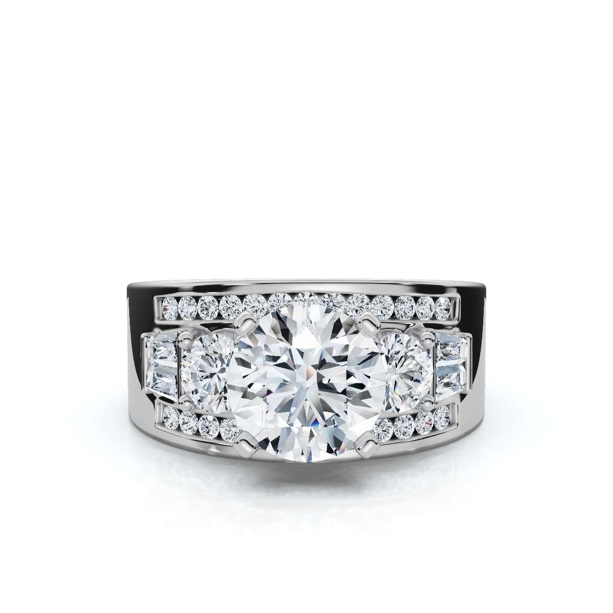 950 Platinum 2ct Super Cut Natural Diamond Solitaire Engagement Ring