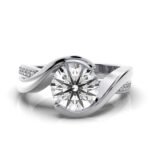 950 Platinum 2ct Super Cut Natural Diamond Twisted Vine Engagement Ring - Image 2
