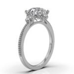 950 Platinum 2.2ct Round Natural Diamond Prong Halo Engagement Ring - Image 3