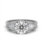 950 Platinum 2.6ct Super Cut Natural Diamond Prong Engagement Ring