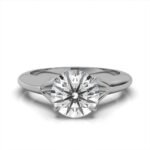 950 Platinum 2ct Super Cut Natural Diamond Prong Engagement Ring