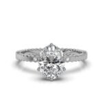 950 Platinum 2ct Super Cut Natural Diamond Bezel Engagement Ring
