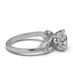 950 Platinum 2ct Round Moissanite Diamond Prong Solitaire Ring - Image 3