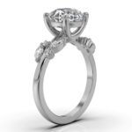 950 Platinum 2ct Round Moissanite Diamond Prong Solitaire Ring - Image 2