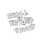 950 Platinum 1.55ct Multi Shaped Lab Diamond Coil Statement Ring - Image 4