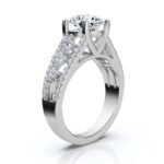 950 Platinum 2.5ct Super Cut Round Natural Diamond Engagement Ring - Image 3