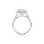 950 Platinum 2.00ct Oval Lab Diamond Halo Engagement Ring - Image 3