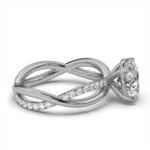 950 Platinum 2ct Super Cut Natural Diamond Micro Prong Engagement Ring - Image 3