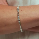 950 Platinum 8.33ct Oval And Marquise Moissanite Diamond Bracelet - Image 2